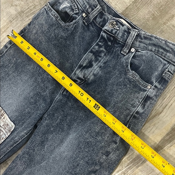 SO jeans super high rise dad jeans size 3/26W Patchwork Women Jeans juniors - Picture 6 of 10